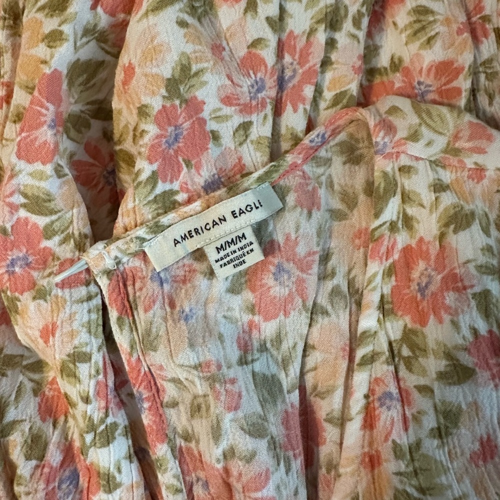 American Eagle Outfitters Floral Peach Romper - Picture 6 of 6